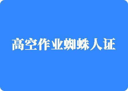 操逼插逼观看高空作业蜘蛛人证